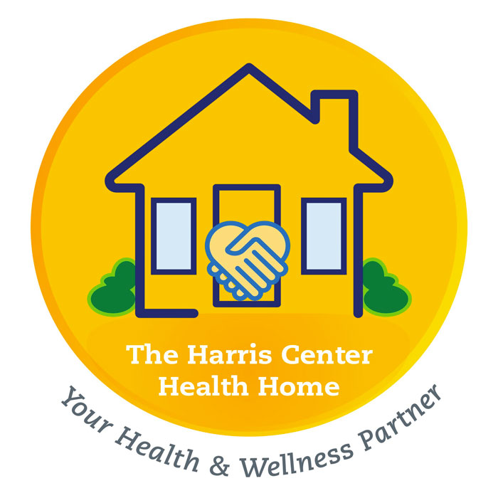 The Harris Center Health Home seal. Your Health & Wellness Partner