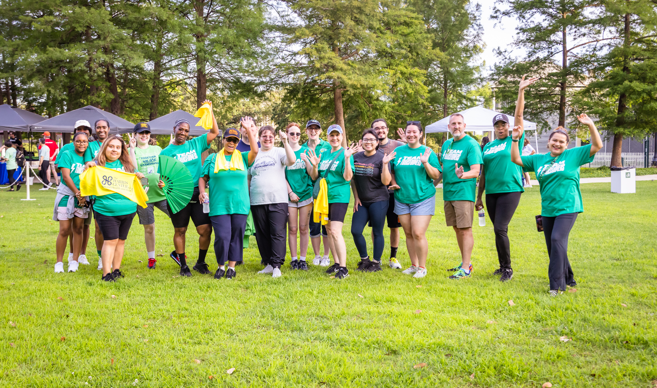 The Harris Center staff and community members at an outdoor event