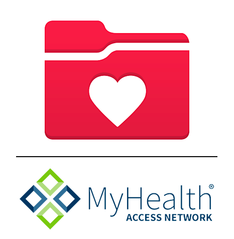 MyChart and MyHealth logos stacked