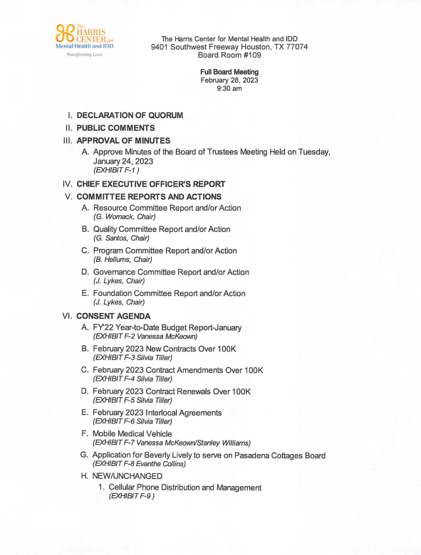 Meeting packet